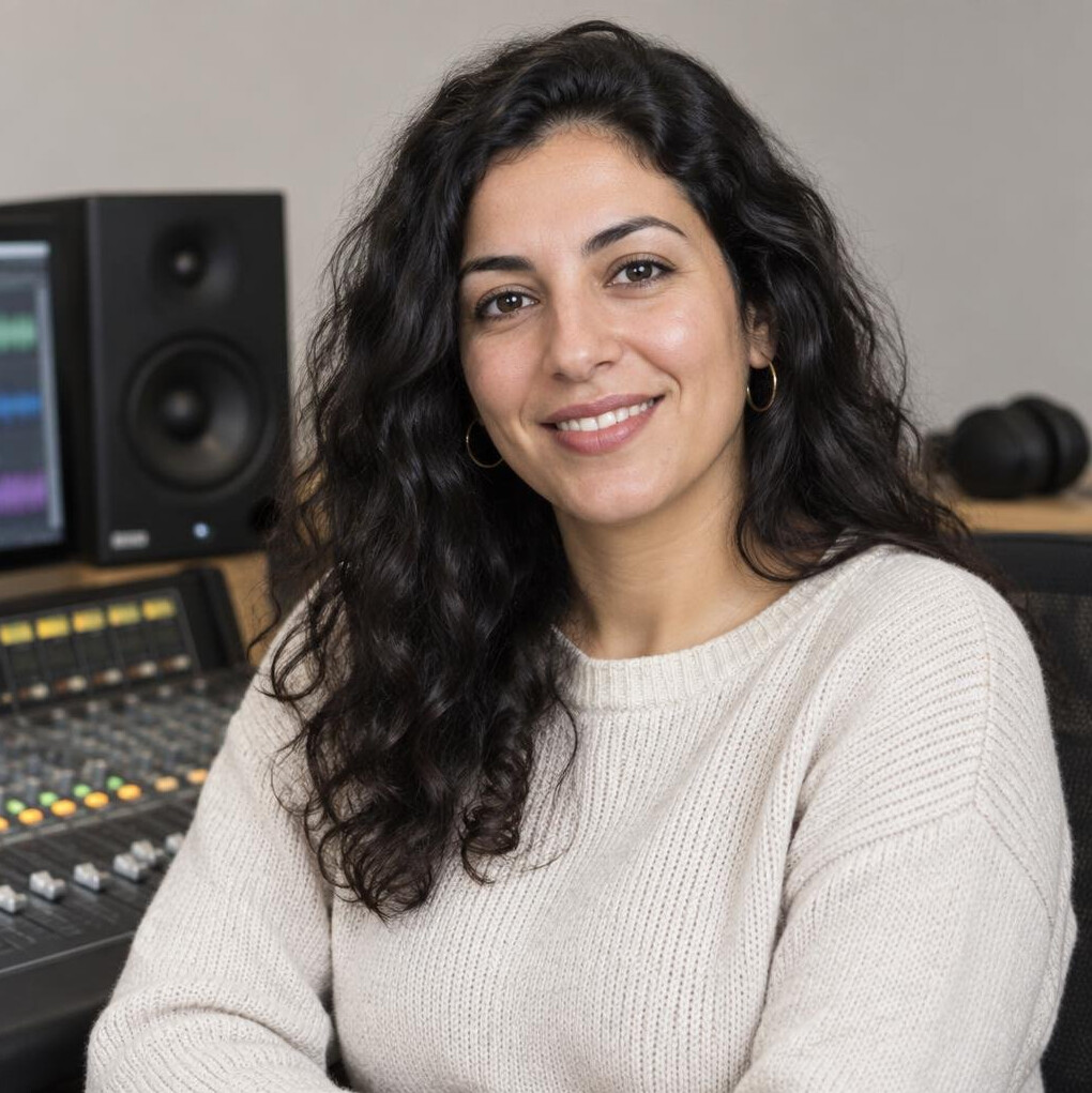 Portrait of a woman sound engineer
