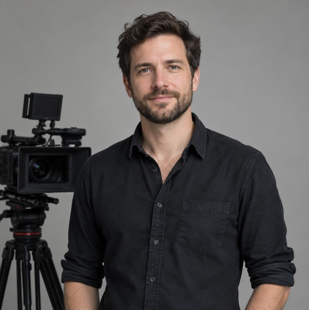 Portrait of a bearded man cinematographer