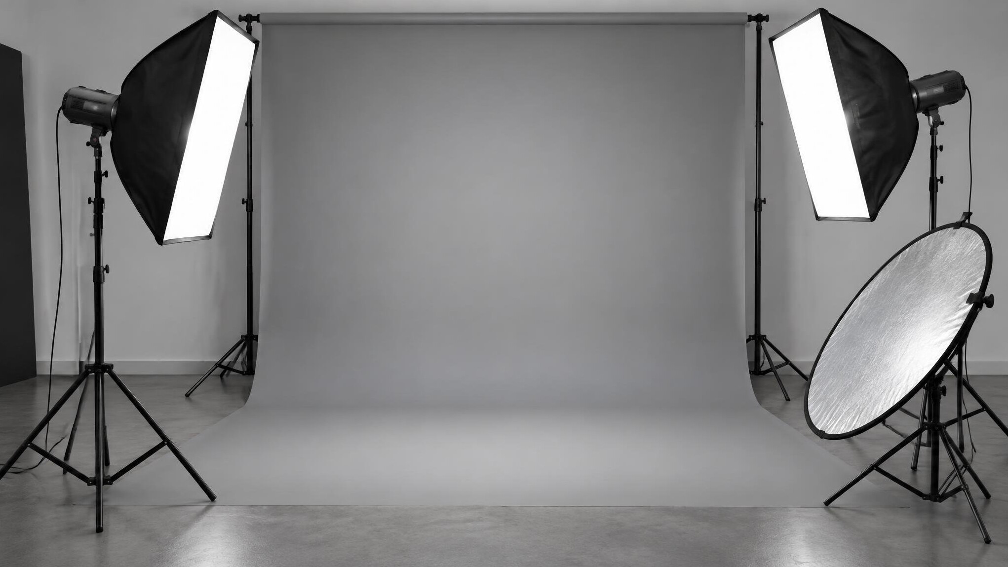 Studio lighting setup with softbox